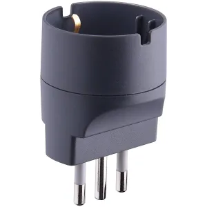 Adattatore Schuko Electraline 10A 230V Nero - Adattatore Spina