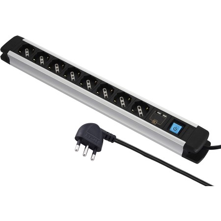 Electraline Ciabatta Elettrica Multipresa con USB - 8 Posti