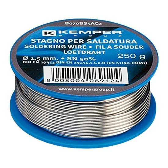 Filo Di Stagno Kemper al 50% - Stagno da Saldatura 1,5Ø - 250g