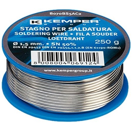Filo Di Stagno Kemper al 50% - Stagno da Saldatura 1,5Ø - 250g