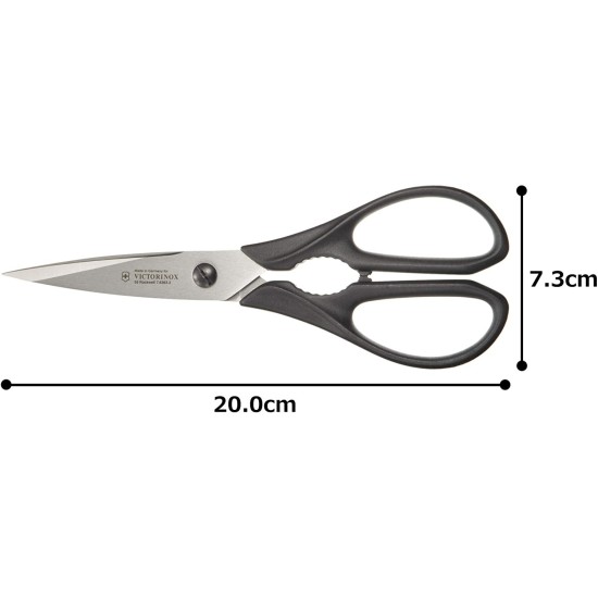 VictorInox Forbice Universale con misure - Lunghezza 20cm - con manici chiusi larghezza 7.3cm