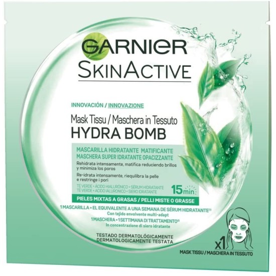 Maschera Viso Purificante Garnier Hydra Bomb Opacizzante