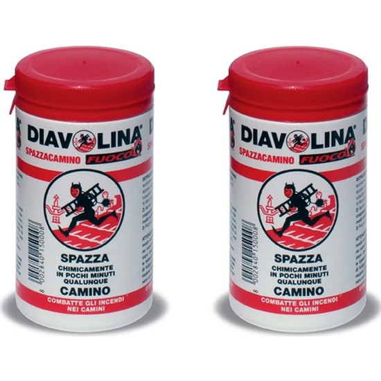 Diavolina Pulisci camino 2x270g - Pulitore camino chimico