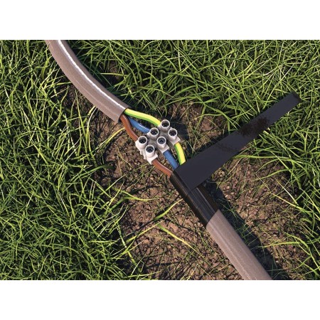 Autoagglomerante Bostik Gomma Liquida Nastro in uso per riparare e isolare un cavo elettrico