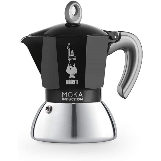 Moka Bialetti per Induzione e gas - Caffettiera 2 Tazze Nera