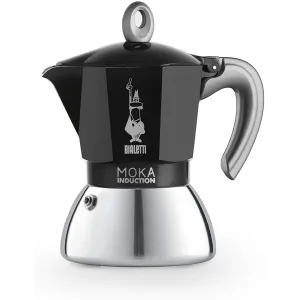primo piano della Moka Induction Bialetti 4 tazze Nera