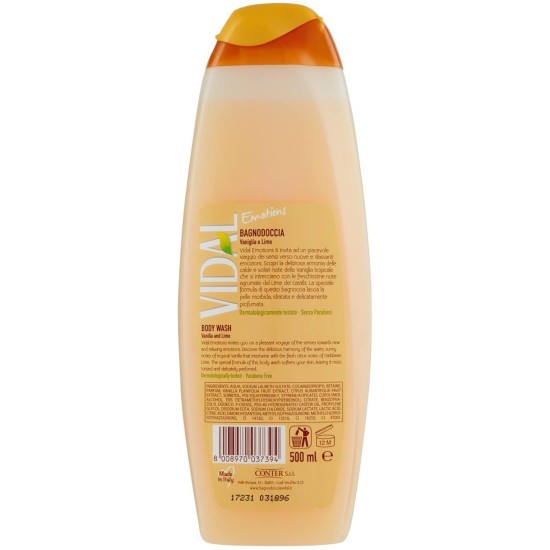 Vidal BagnoSchiuma Tropical Sunset Vaniglia e Lime 500ml