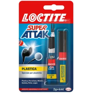 Super Attak Loctite Plastica 2g+4ml – Colla attak istantanea