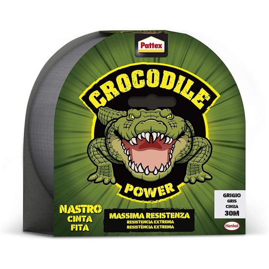 Nastro Adesivo Grigio Pattec Crocodile Telato Americano 30m