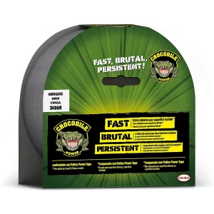 Nastro Adesivo Grigio Pattec Crocodile Telato Americano 30m 2