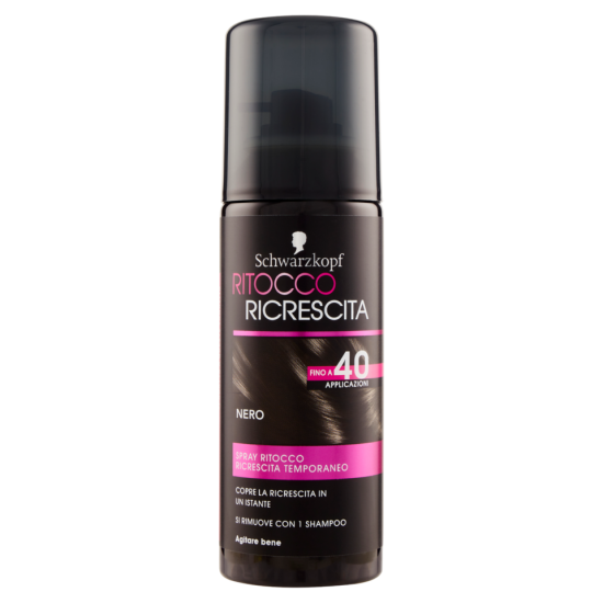 TestaNera Ritocco Ricrescita Capelli Spray Temporaneo Nero 120ml
