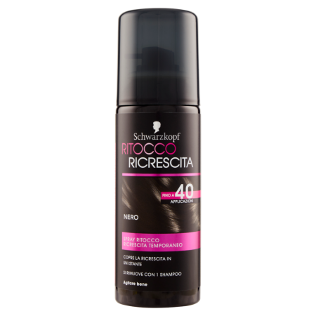 TestaNera Ritocco Ricrescita Capelli Spray Temporaneo Nero 120ml