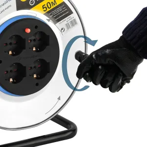 Electraline Avvolgicavo In Metallo Vuoto Da 50 Metri Senza Cavo 2