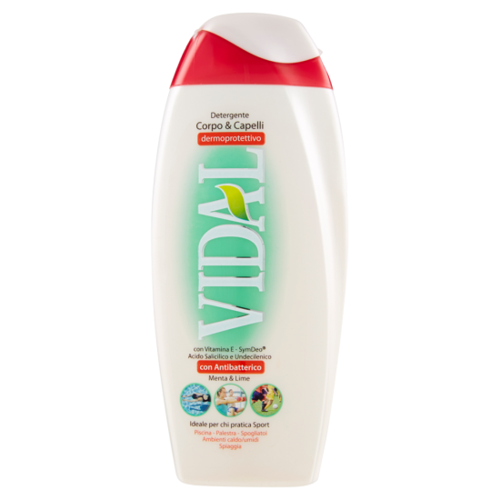 Vidal Detergente Corpo & Capelli Dermoprotettivo Con Antibatterico Menta & Lime 500ml