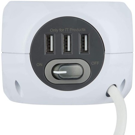 Electraline 62079 Multipresa Cubo Caricatore Wireless 3 porte USB