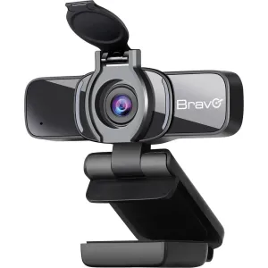 Confezione Webcam Bravo Full HD - Telecamera con microfono per PC 2
