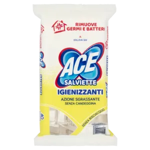 Salviette Igienizzanti Monouso 40pz - Ace Sgrassante