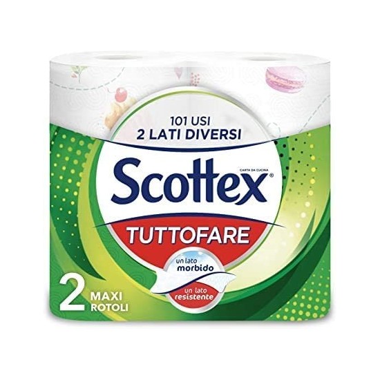2 Rotoli di Carta da cucina Scottex Tuttofare