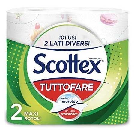 2 Rotoli di Carta da cucina Scottex Tuttofare