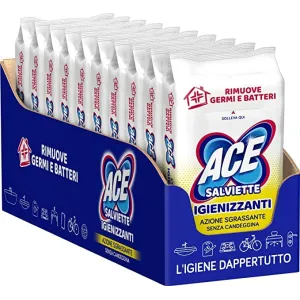 Salviettine Igienizzanti Ace - Promo Panno Multiuso 10x40pz