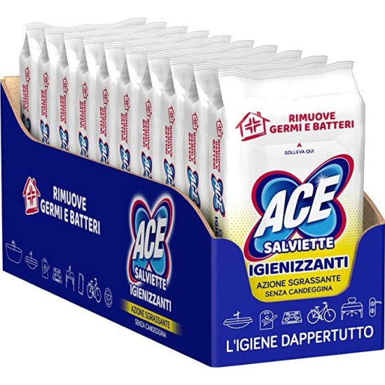 Salviettine Igienizzanti Ace - Promo Panno Multiuso 10x40pz