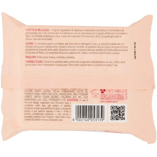 Informazioni sulle Salviette Struccanti Cera di Cupra