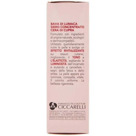 Informazione sulla Formula di Cera di Cupra Siero Bava di Lumaca