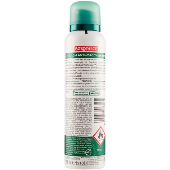 Informazioni sul Deodorante Spray Borotalco Invisible 150ml