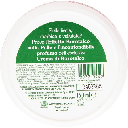 Informazioni sulla Crema Corpo Vellutante Borotalco 150ml