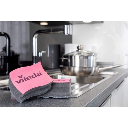 Vileda Spugna Abrasiva Inox Clean e Shine 2pz