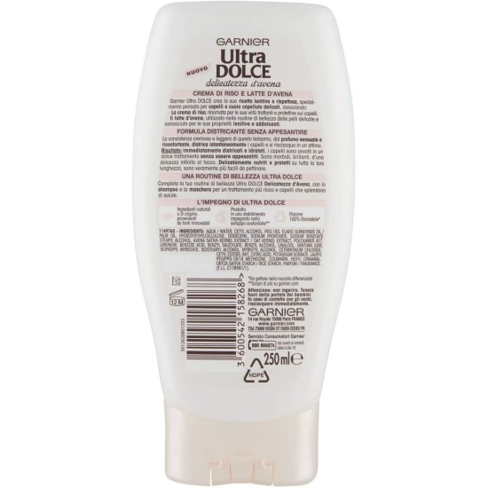 Informazioni su Garnier Ultra Dolce Balsamo Crema di Riso e Latte d'Avena
