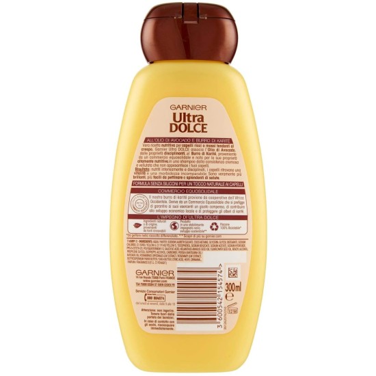 Garnier Ultra Dolce Shampoo all'Olio di Avocado e Burro di Karite' 300ml