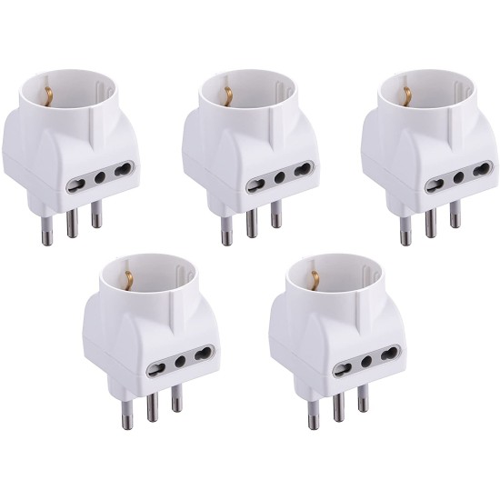 Adattatore da Presa Electraline 5pezzi - Spina Tripla 230V