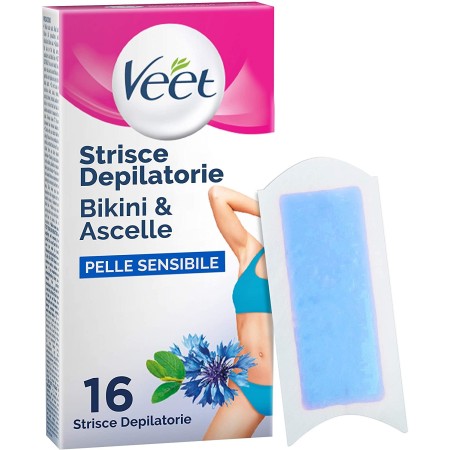Veet Strisce Depilatorie - 16 Strisce epilazione 3 Salviette