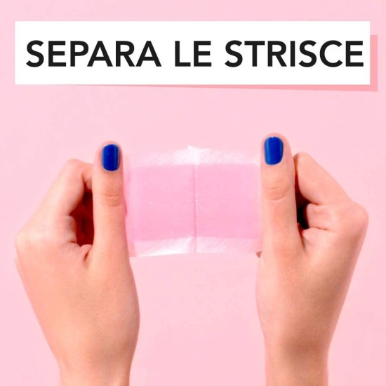 Esempio di come separare le Strisce Depilatorie Veet