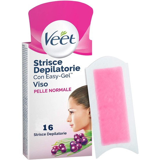 confezione strisce depilatorie veet con 1 striscia depilatoria in primo piano