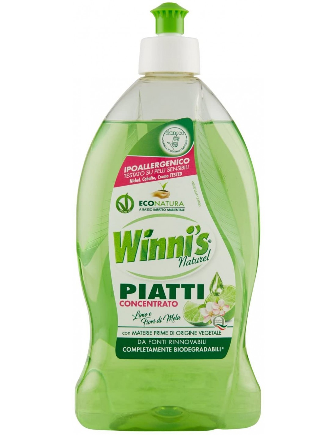 Winni's Detersivo Piatti Detergente Concentrato Limone e Fiori di Mela 500ml