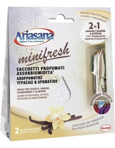 Ariasana Minifresh Sacchetti profumati Assorbiumidità, Energia fruttata  (confezione 2 pezzi) - Purificatori D'Aria e Filtri