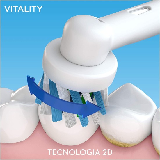 esempio della rotazione della testina dello Spazzolino Elettrico Oral-B Vitality 100 Cross Action