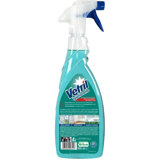 informazioni Vetril Spray Igienizzante Superfici Elimina Cattivi Odori Senza Aloni 650ml