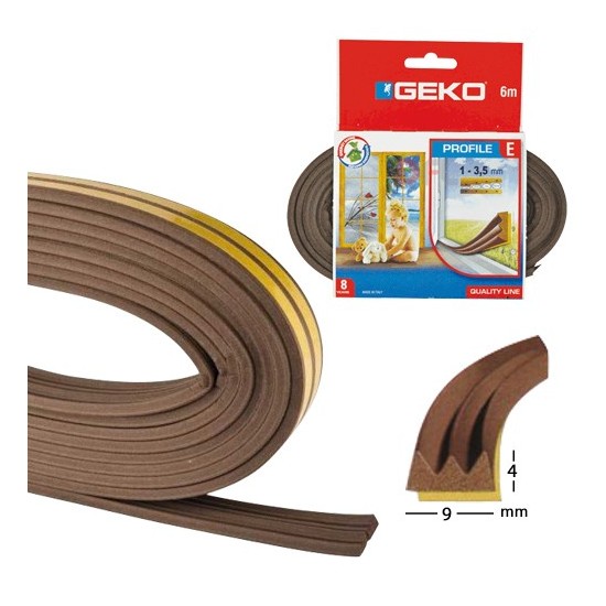 Geko Paraspiffero Marrone spessore 4 mm e larghezza 9 mm.