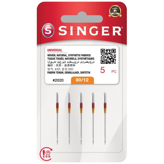 Aghi Singer 2020 (80/12) - Set 5 Aghi Macchina da Cucire