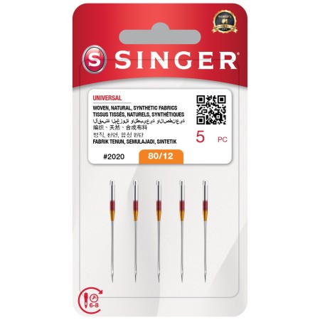Aghi Singer 2020 (80/12) - Set 5 Aghi Macchina da Cucire