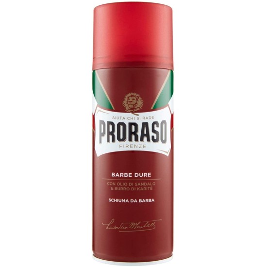 Proraso Schiuma da Barba Rossa - Emoliente Per Barbe Dure 400ml