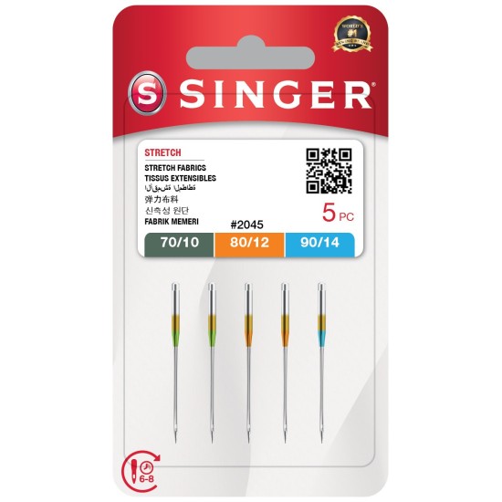 Aghi Macchina Cucire Singer Originali 2045 - 5 aghi Misti