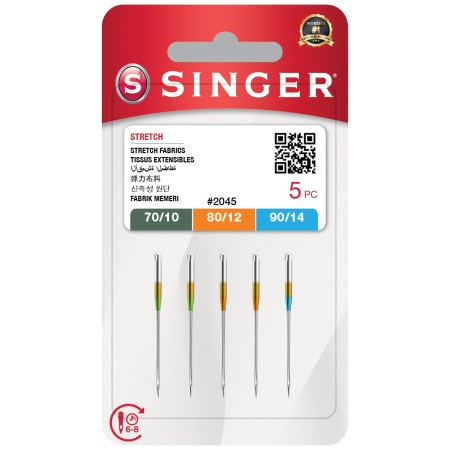 Aghi Macchina Cucire Singer Originali 2045 - 5 aghi Misti