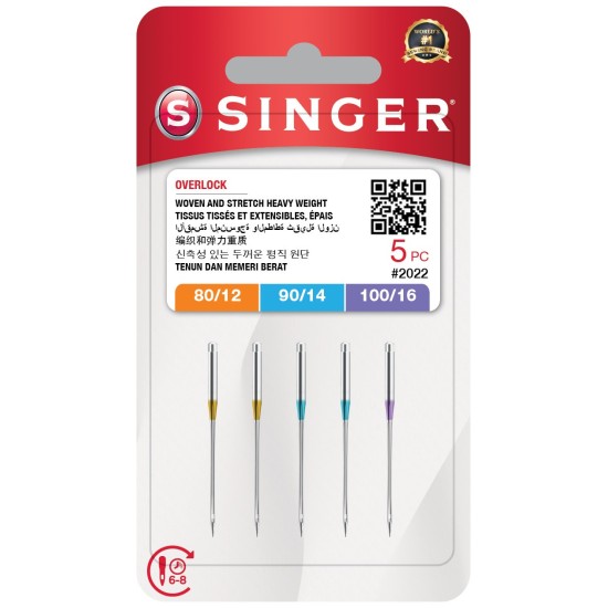 Aghi Singer 2022 - Set 5 aghi da Macchina per cucire la lana