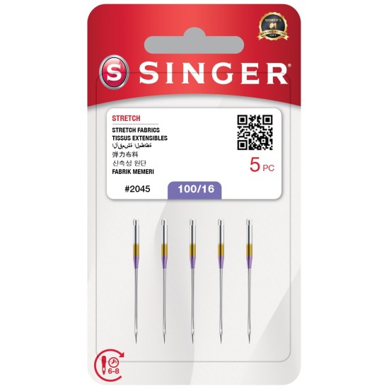 Aghi per la Macchina da Cucire 2045- Aghi Singer per Tessuti