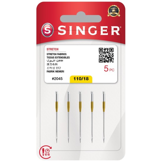 Aghi Singer 2045 (110/18) - 5 Aghi Per Macchina da Cucire
