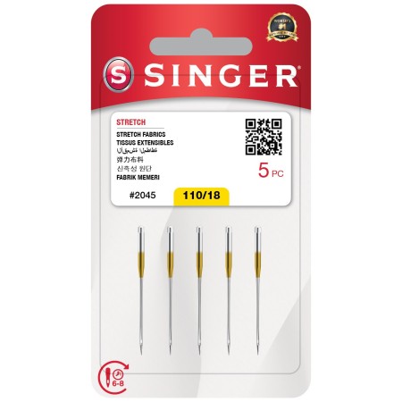 Aghi Singer 2045 (110/18) - 5 Aghi Per Macchina da Cucire